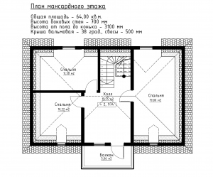 План мансардного этажа